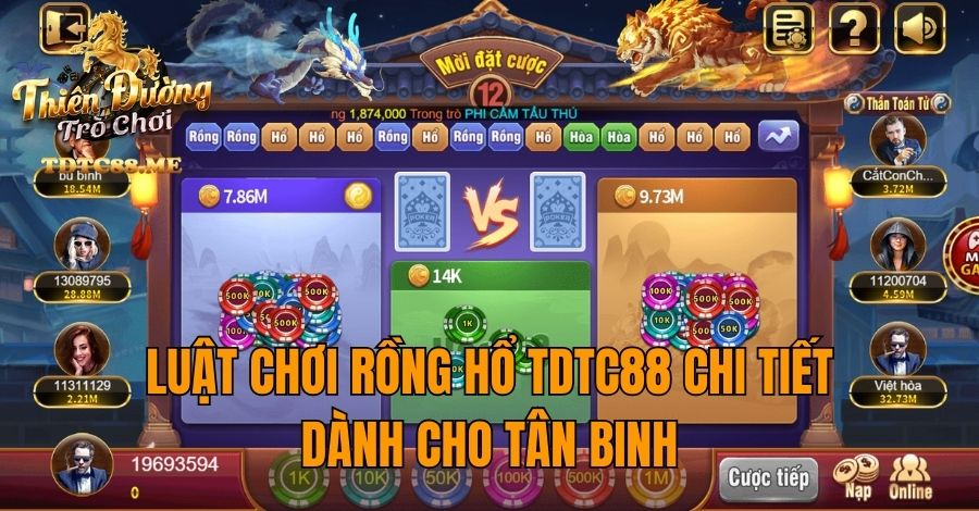 Luật chơi Rồng Hổ TDTC88 chi tiết dành cho tân binh