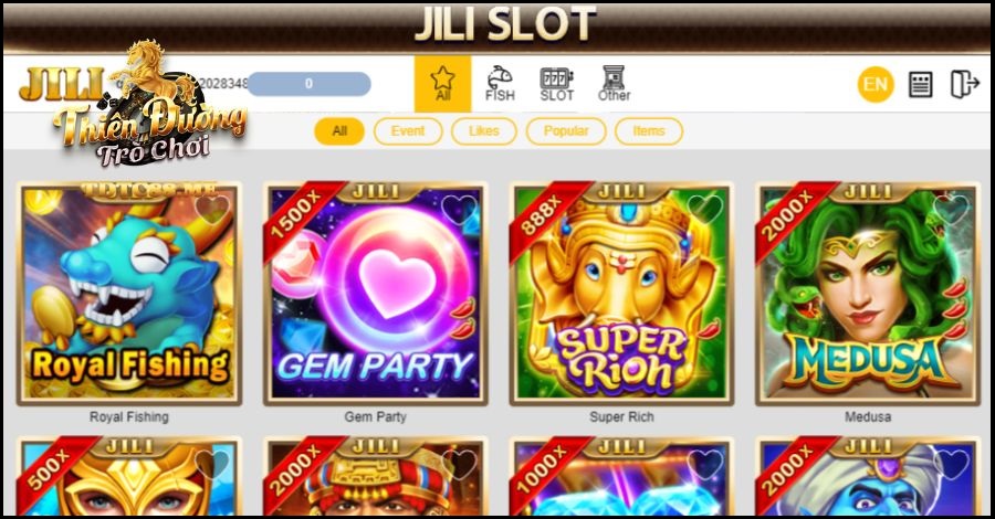 Trên giao diện JILI Slot anh em chọn Royal Fishing